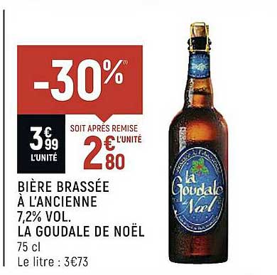 bière brassée à l'ancienne 7,2% vol. la goudale de noël