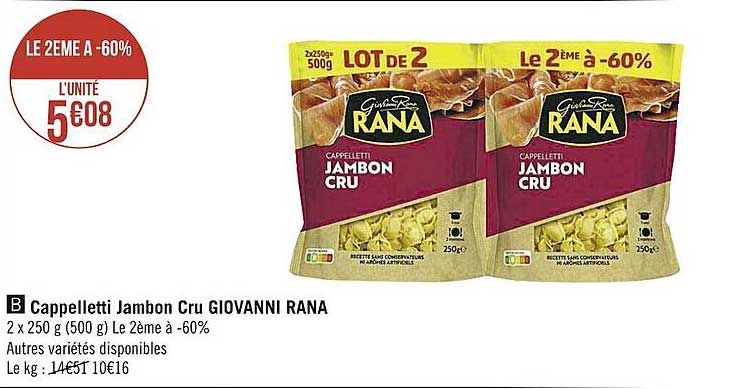 cappelleti jambon cru giovanni rana