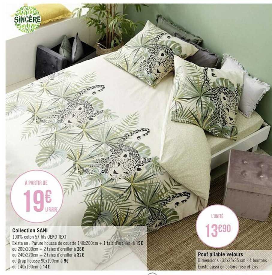 collection sani, pouf pliable velours