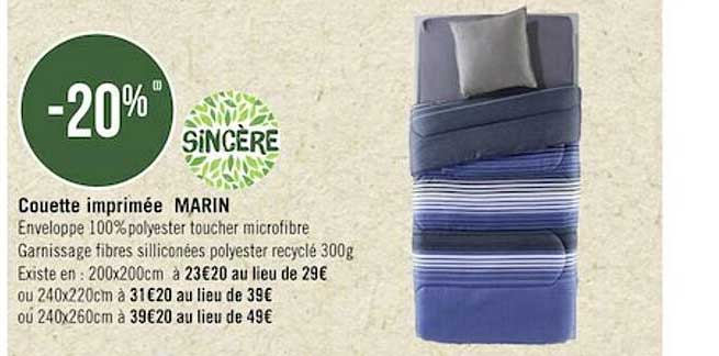 Couette Imprimée Marin Sincère