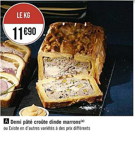 Demi Pâté Croûte Dinde Marrons