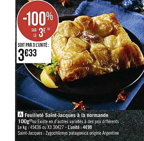 feuilleté saint-jacques à la normande