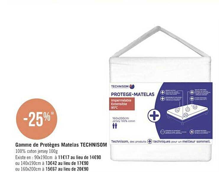 gamme de protèges matelas technisom