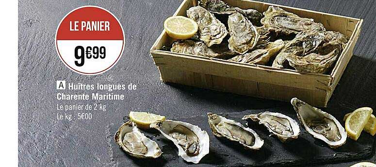 huîtres longues de charente maritime