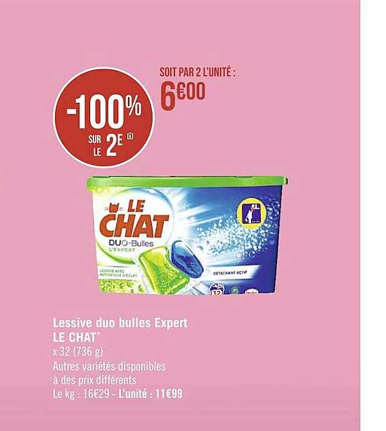 Lessive Duo Bulles Expert Le Chat