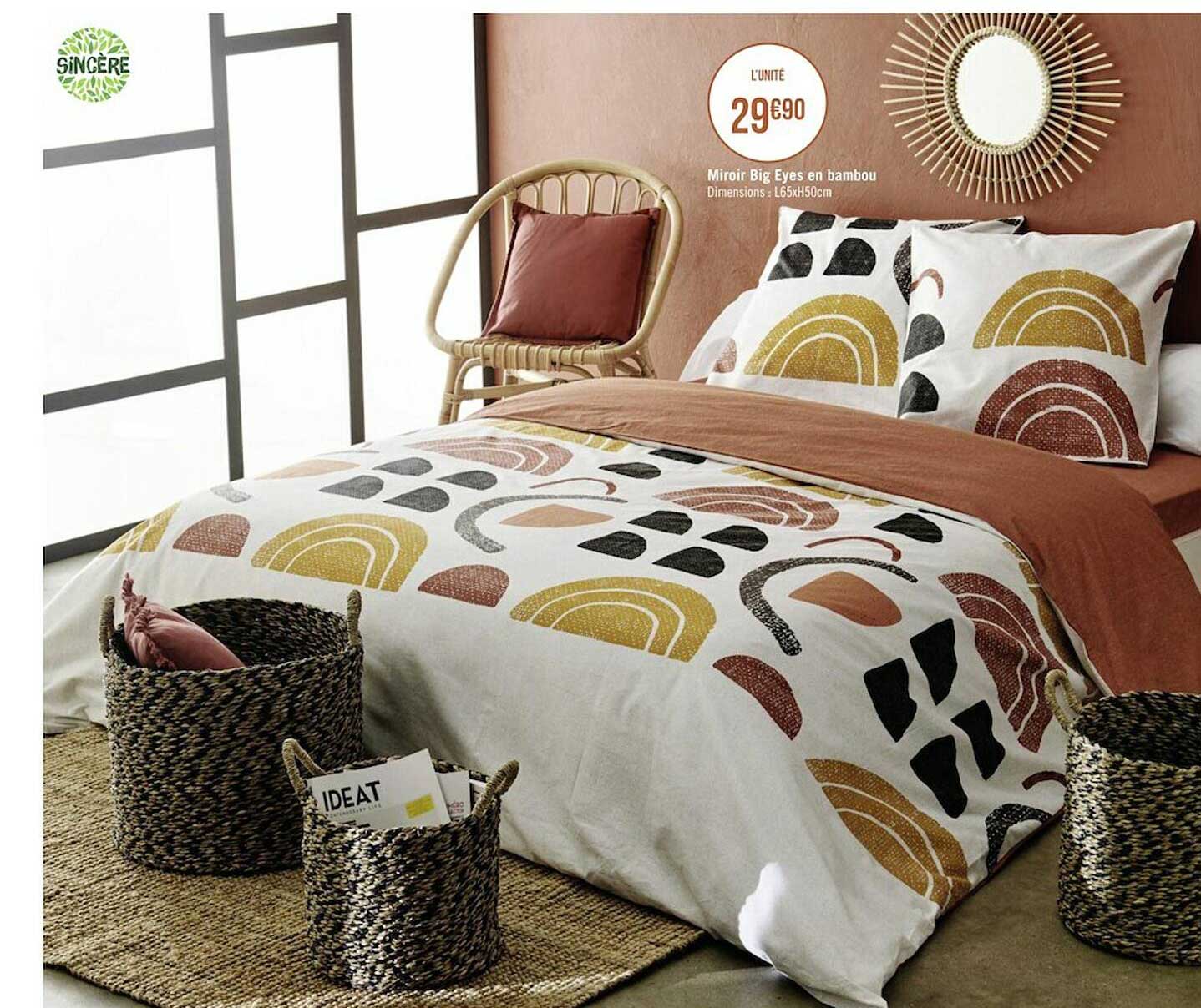 miroir big eyes en bambou sincère