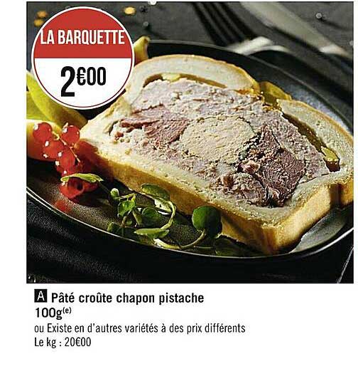 pâté croûte chapon pistache 100g