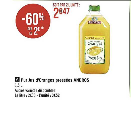 Pur Jus D'oranges Pressées Andros