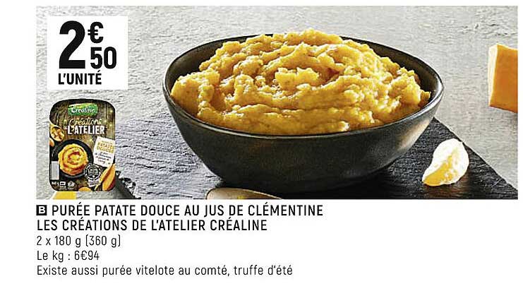 purée patate douce au jus de clémentine les créations de l'atelier créaline