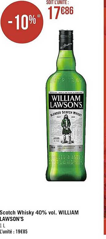 scotch whisky 40% vol. william lawson's