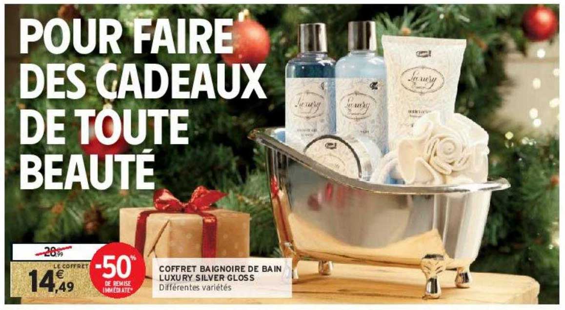 coffret baignoire de bain luxury silver gloss