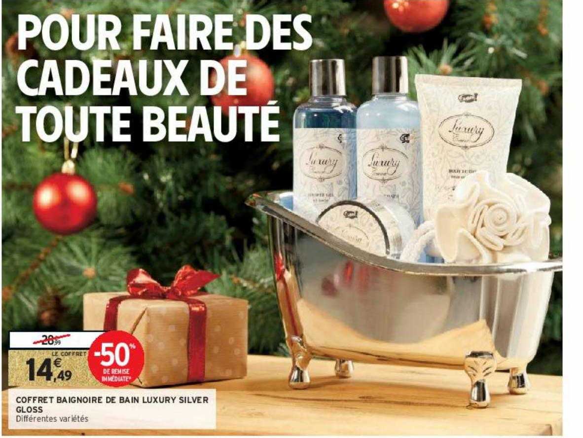 coffret baignoire de bain luxury silver gloss