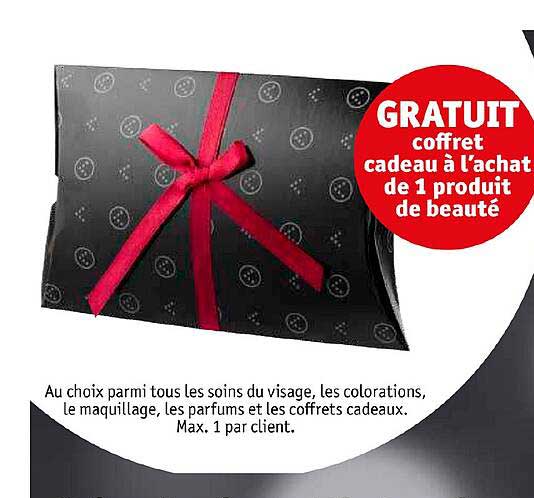 coffret cadeau à l'achat de 1 produit de beauté
