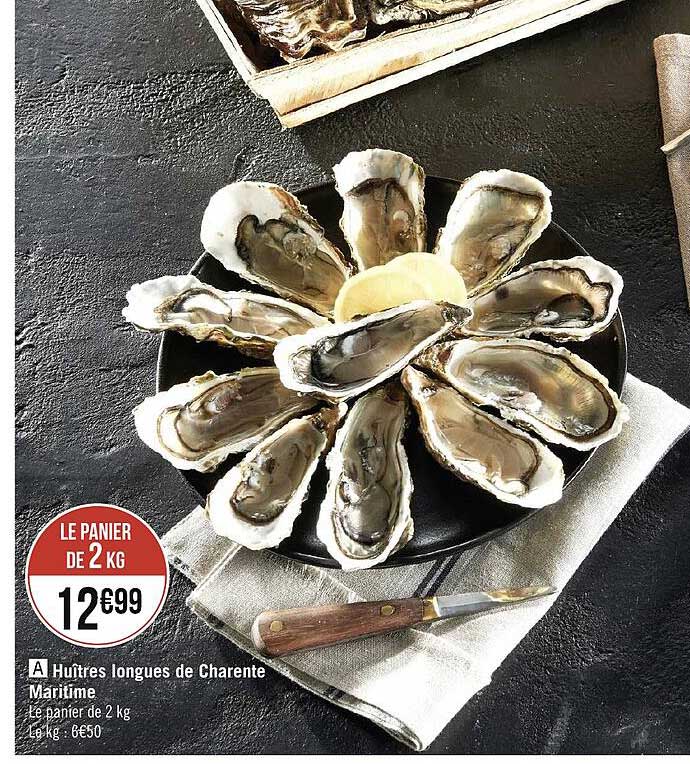 huîtres longues de charente maritime