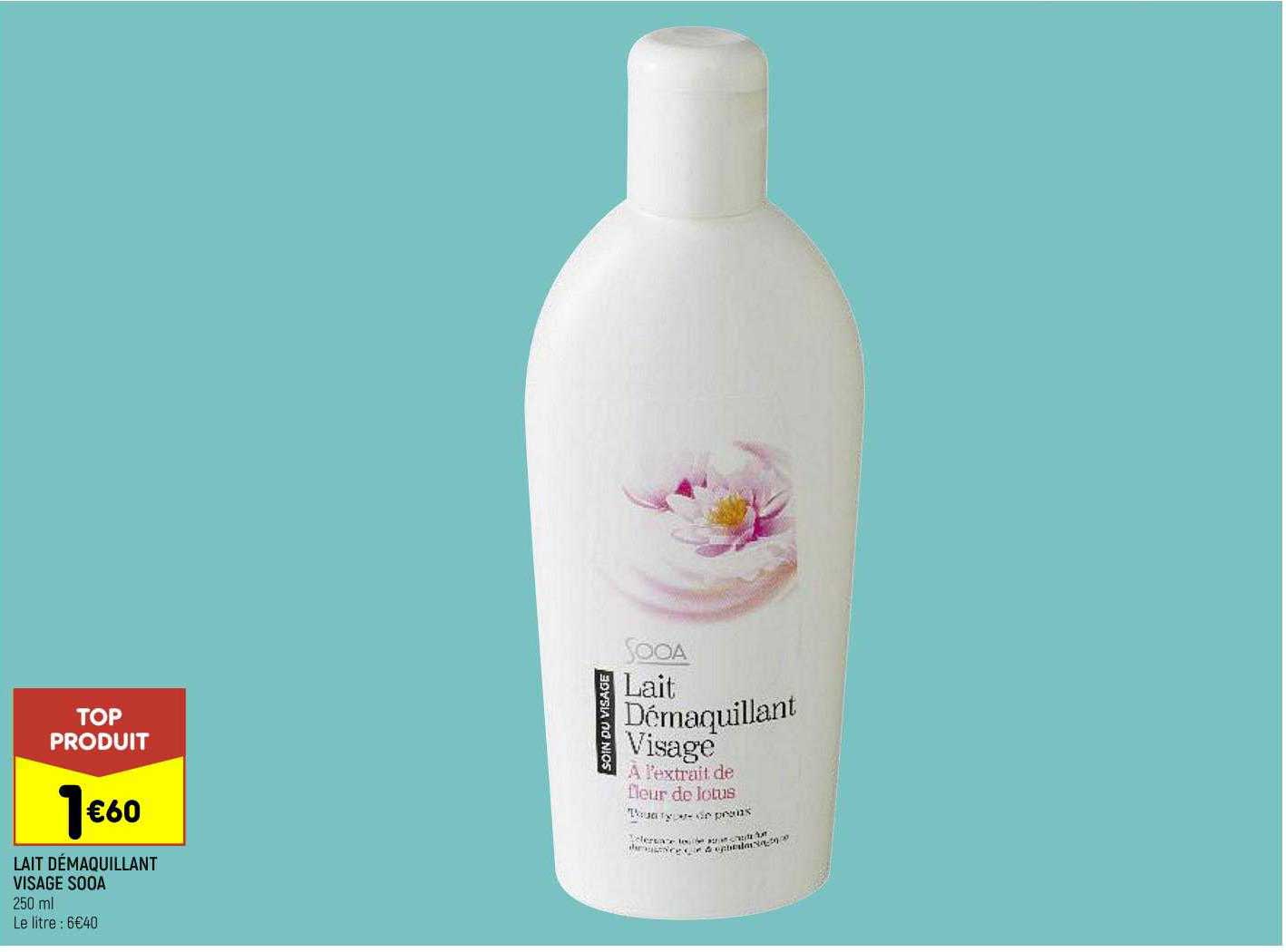 lait démaquillant visage sooa