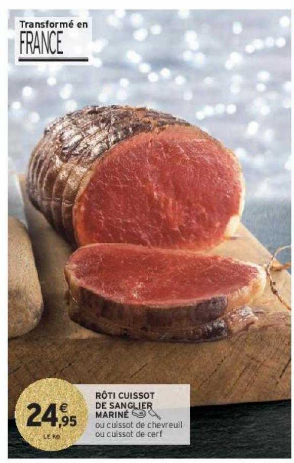 rôti cuissot de sanglier mariné