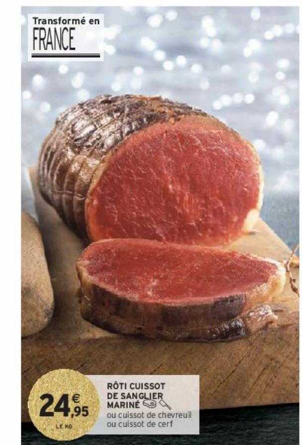 rôti cuissot de sanglier mariné