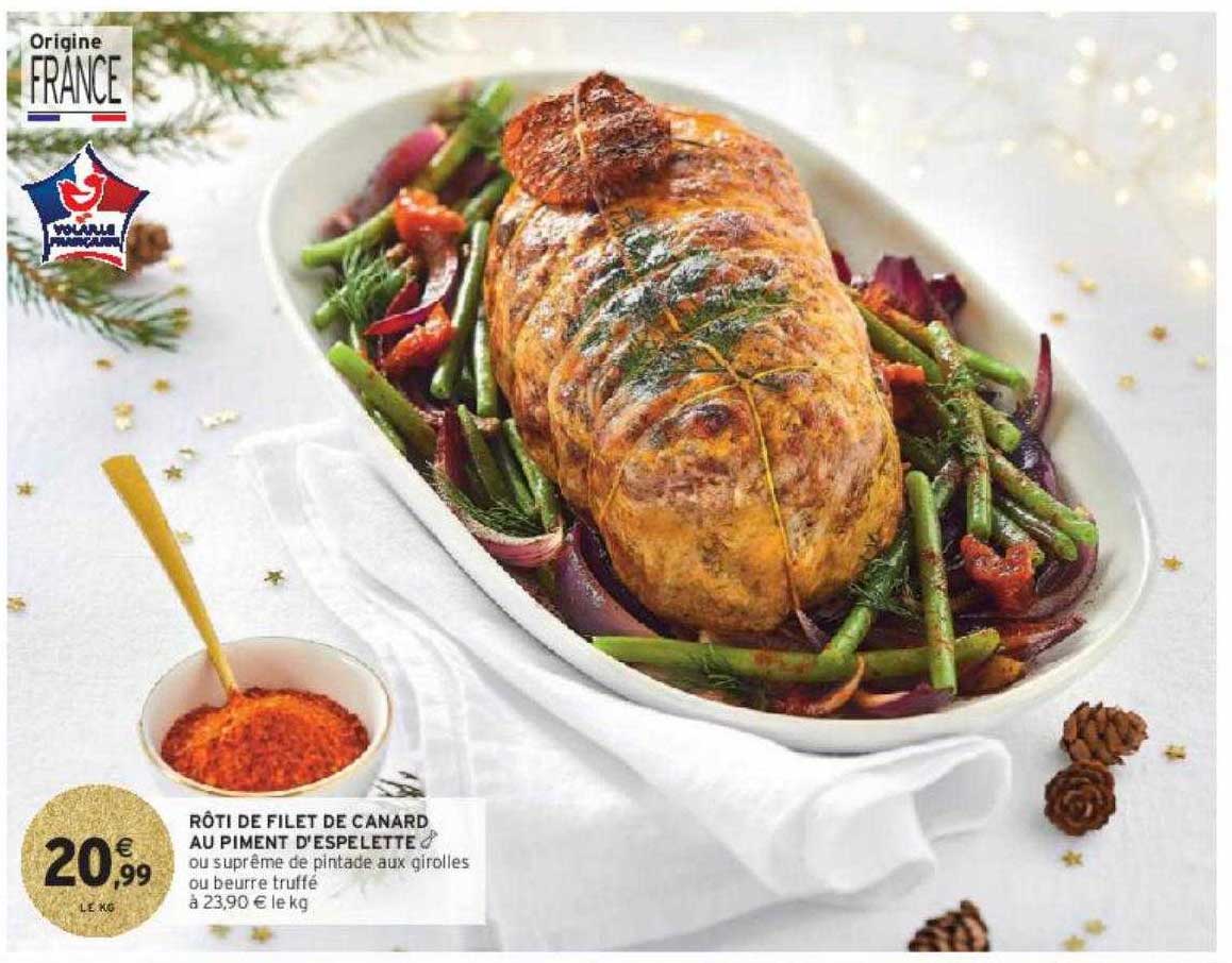 rôti de filet de canard au piment d'espelette