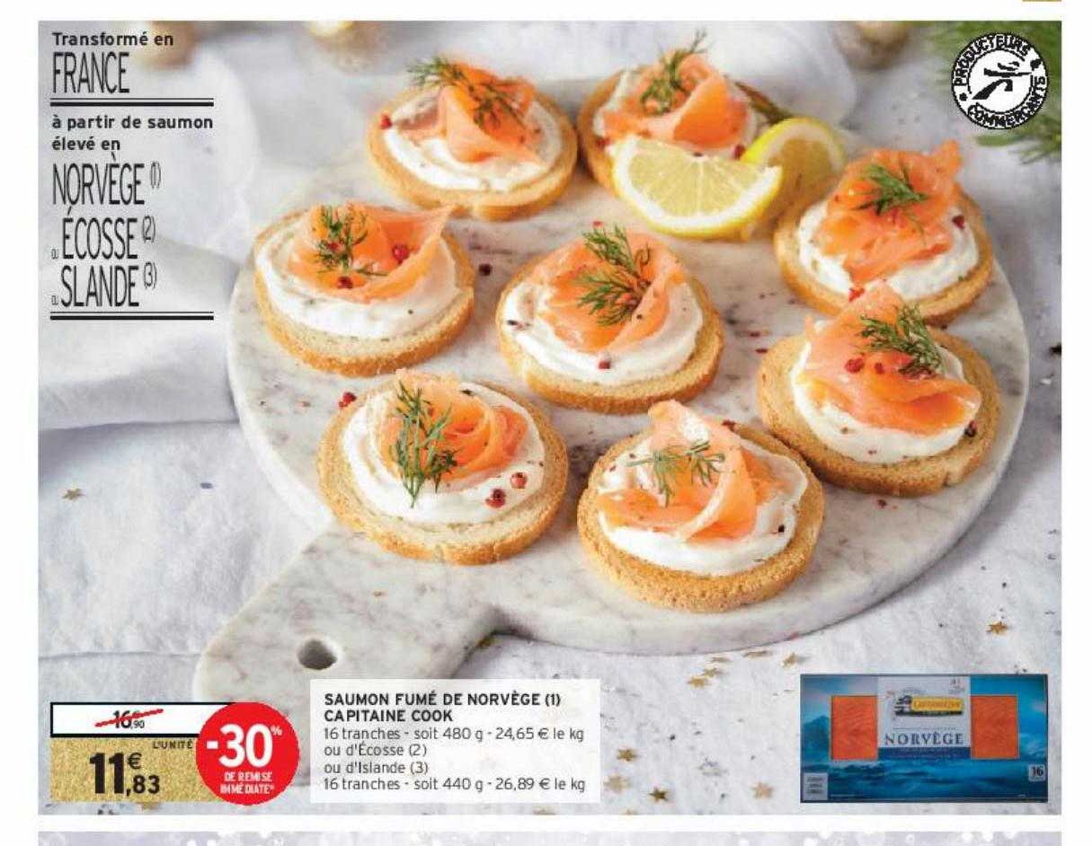 saumon fumé de norvège capitaine cook