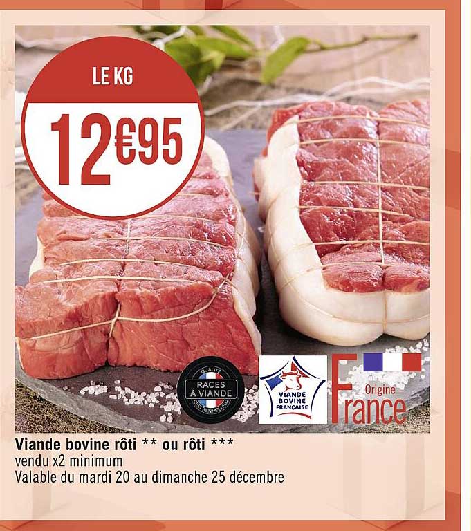 Viande Bovine Rôti** Ou Rôti***