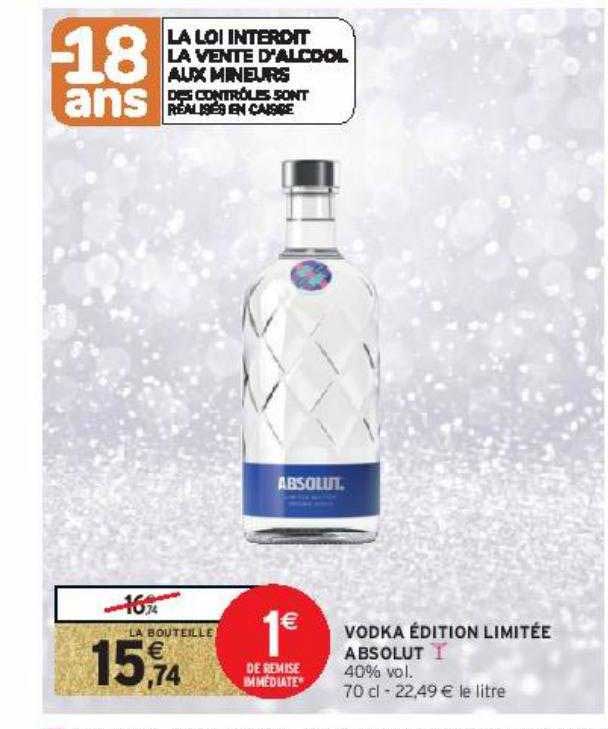 Vodka édition Limitée Absolut