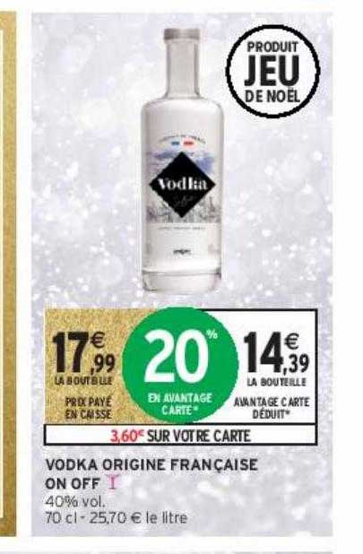 vodka origine française on off