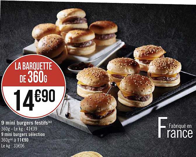 9 Mini Burgers Festifs