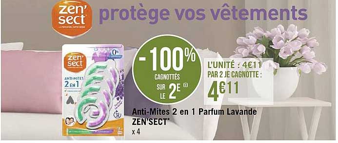 antimites 2 en 1 parfum lavande zen'sect'