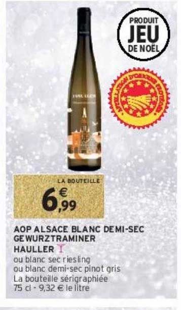 aop alsace blanc demi-sec gewurztraminer hauller