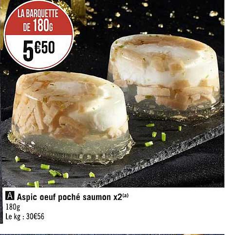 aspic œuf poché saumon x2