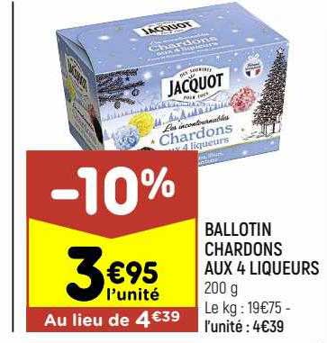 ballotin chardons aux 4 liqueurs