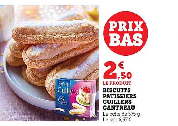 biscuits pâtissiers cuillers cantreau