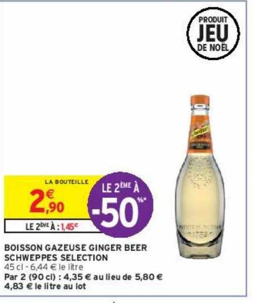 Boisson Gazeuse Ginger Beer Schweppes Sélection