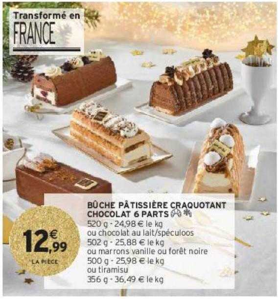 bûche pâtissière craquotant chocolat 6 parts
