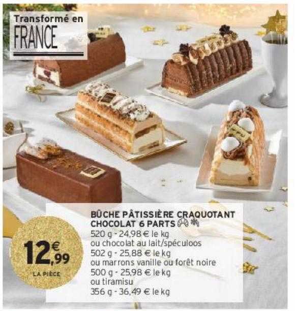 bûche pâtissière craquotant chocolat 6 parts
