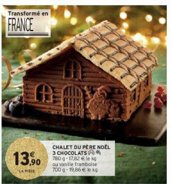 chalet du père noël 3 chocolats