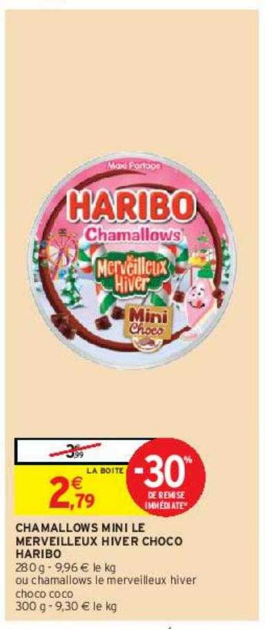 chamallows mini le merveilleux hiver choco haribo