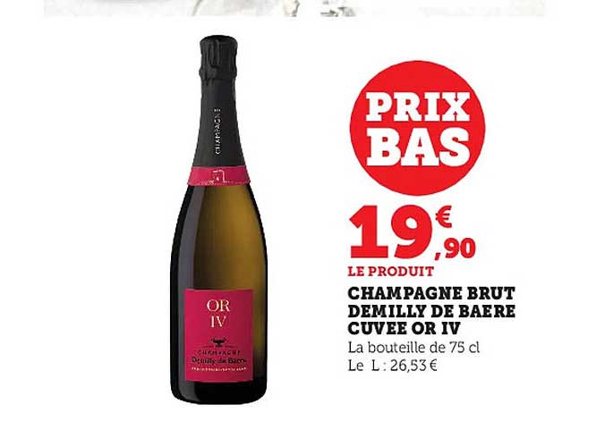 champagne brut demilly de baere cuvée or IV