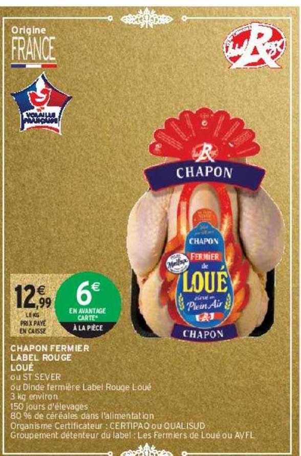 chapon fermier label rouge loué