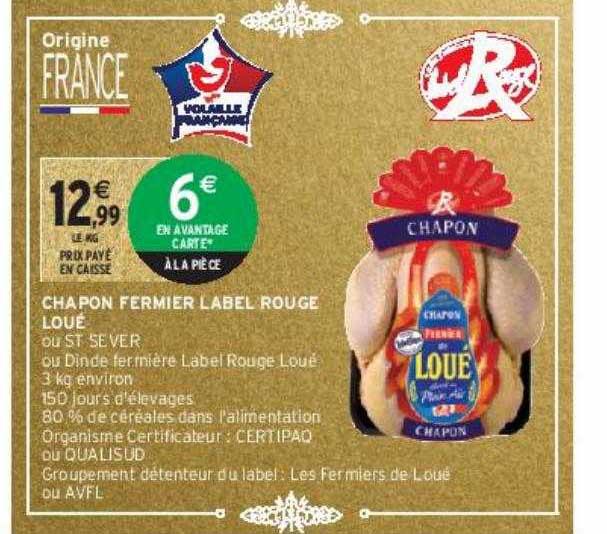 chapon fermier label rouge loué