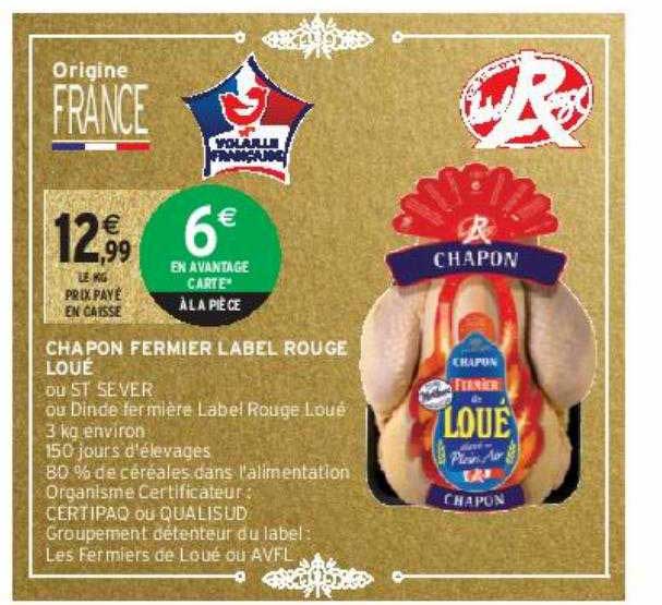 chapon fermier label rouge loué