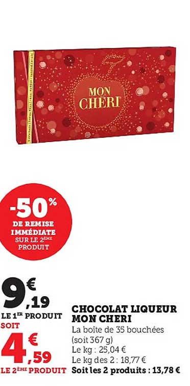 chocolat liqueur mon chéri