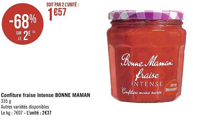 confiture fraise intense bonne maman