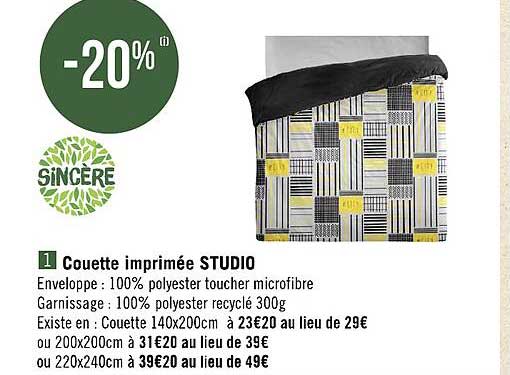 Couette Imprimée Studio