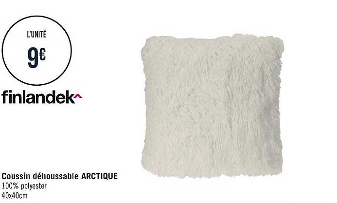 coussin déhoussable arctique finlandek