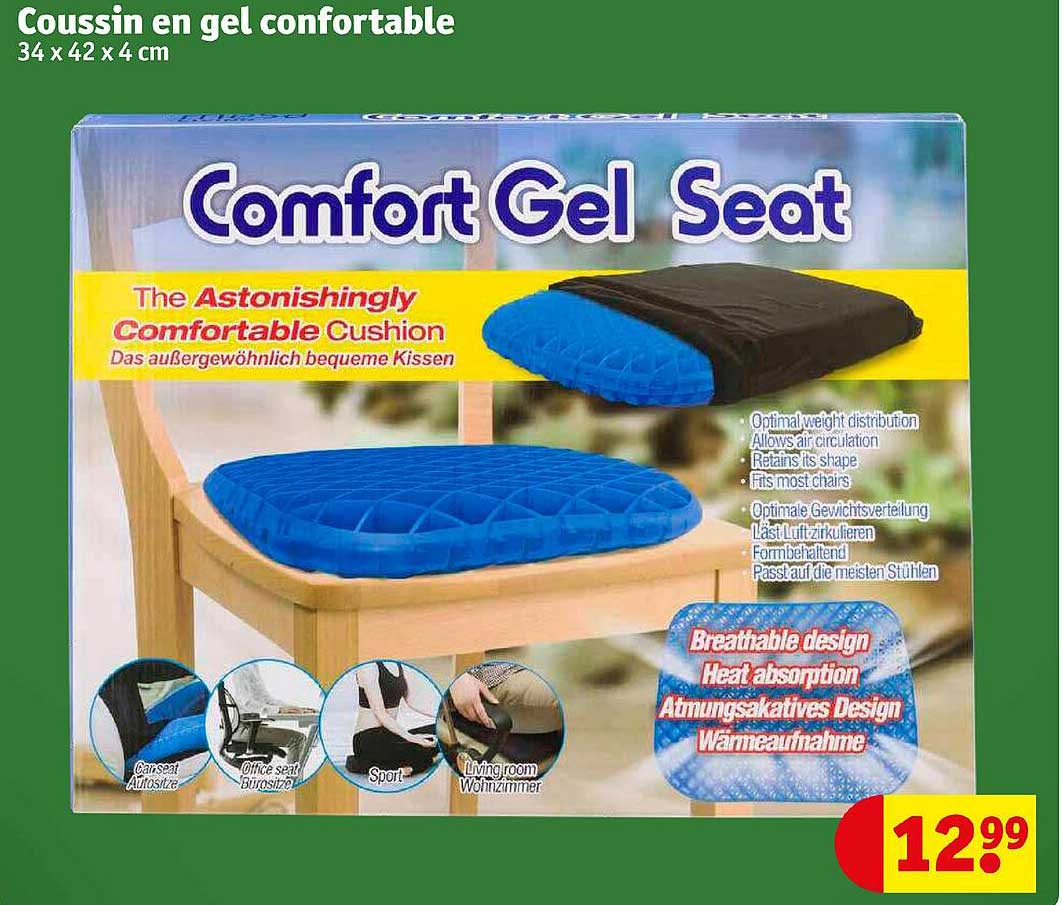 coussin en gel confortable