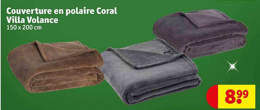 couverture en polaire coral villa volance