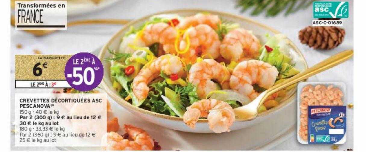 Crevettes Décortiquées Asc Pescanova