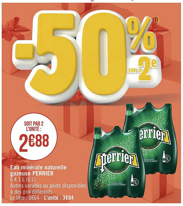 Eau Minérale Naturelle Gazeuse Perrier