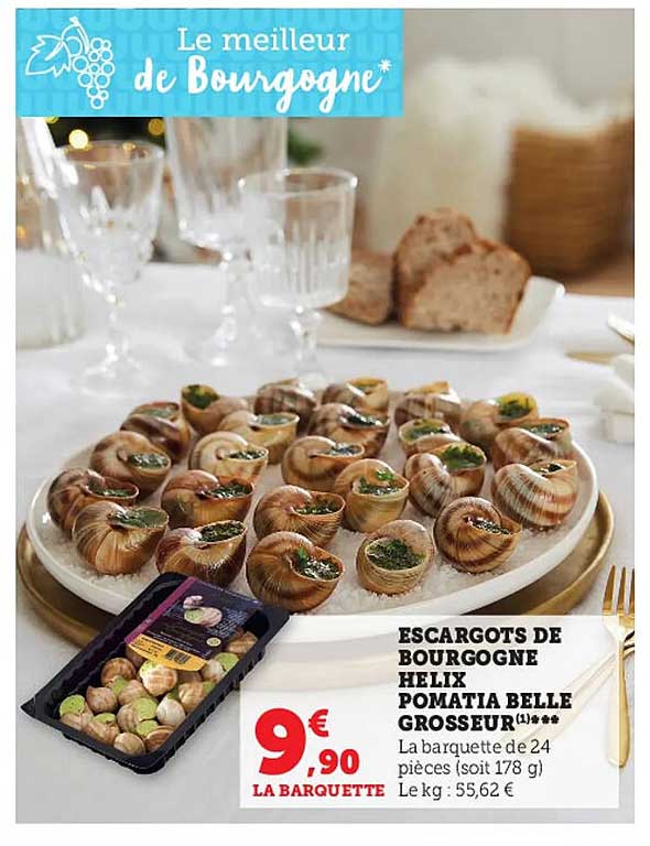 escargots de bourgogne helix pomatia belle grosseur